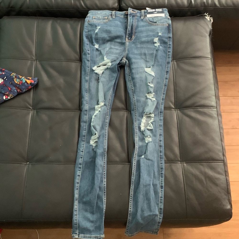 high rise skinny hollister jeans